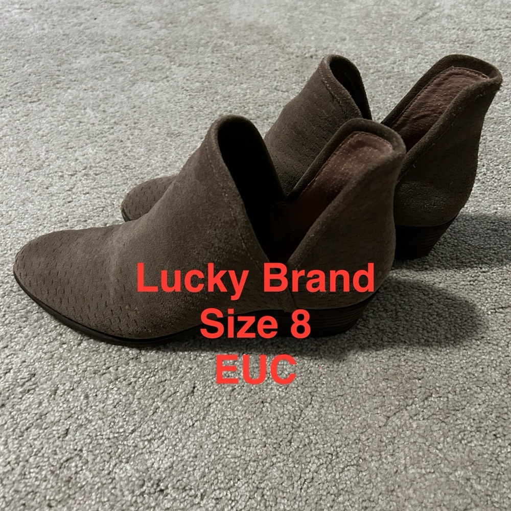 Lucky Brand Women's Dark Brown Ankle Booties